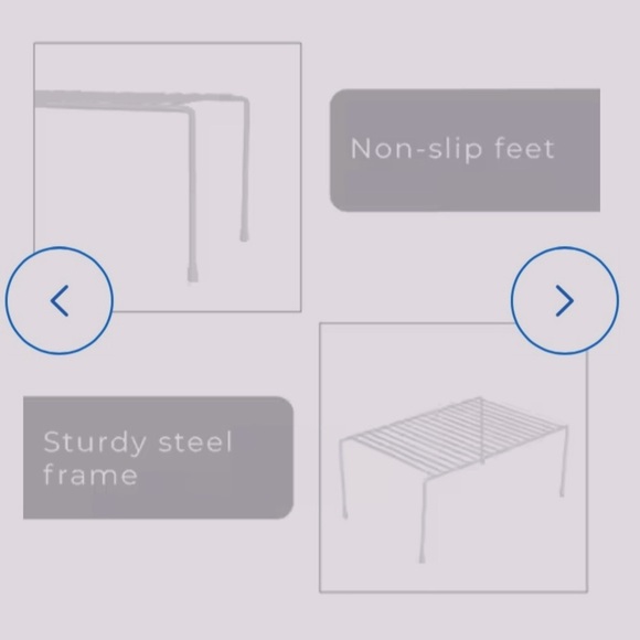 Closet Pantry Shelf Organizer Riser Set of 2 NEW Spring Cleaning Tool 2 x Space - Picture 5 of 7